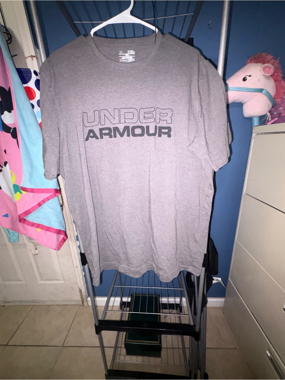 Under Armour Gray Short-Sleeve Logo Tee